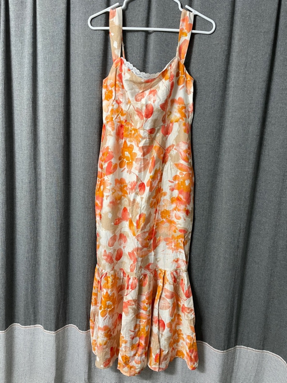 Hello Molly Vibrant Orange Floral Maxi Dress